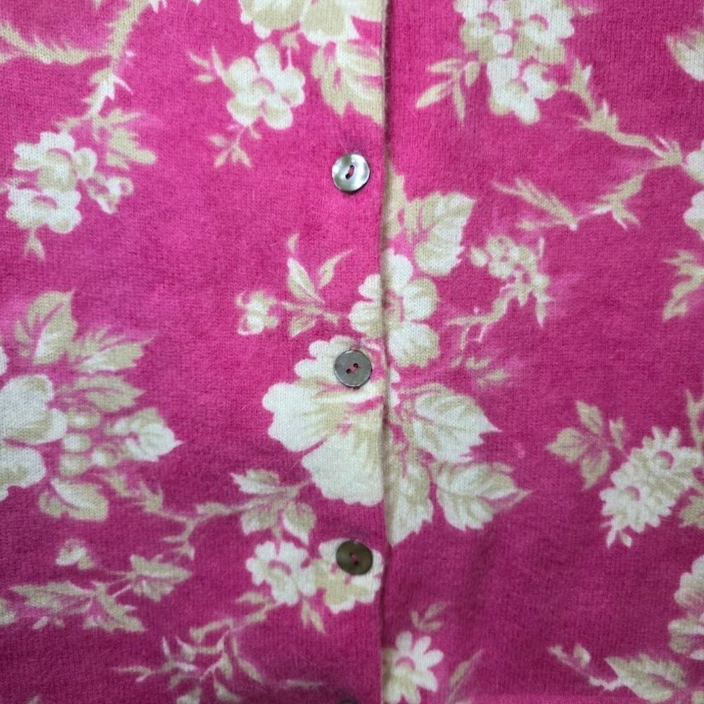 BODEN Pink Floral Lambswool Angora Super Soft Cardigan 12 - Picture 3 of 10
